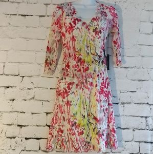 BCBGMAXAZRIA NWT Floral Dress with Buckle Size M